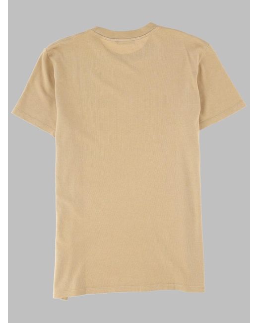 Balmain Natural T-Shirt Vintage Logo Cotton T-Shirts for men