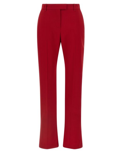 McQueen Red Wool Pants