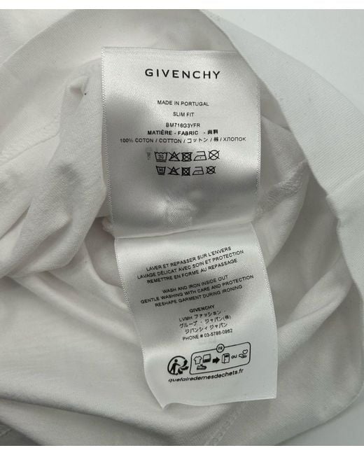 Givenchy White Logo T-Shirts for men
