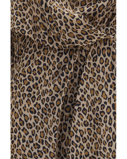 Sa Su Phi Natural Print Cross-Over Crêpe De Chine Maxi Dress Silk Long