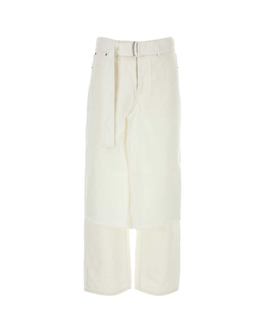 Dries Van Noten White Ivory Denim Jeans for men
