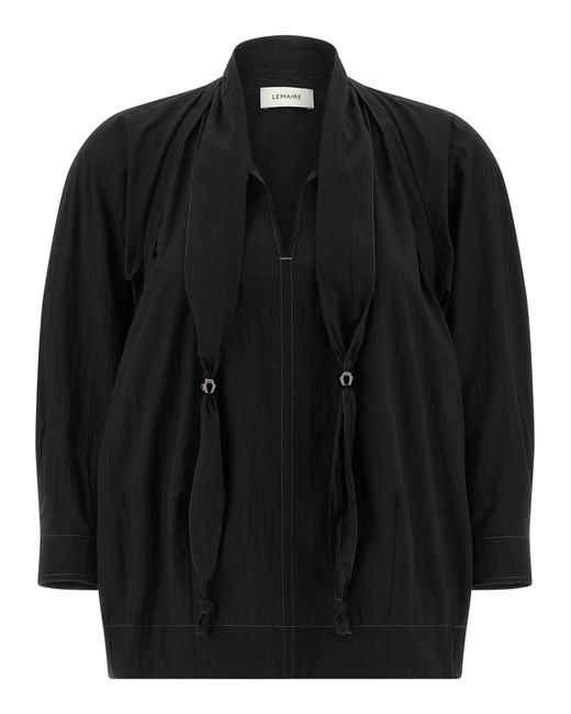 Lemaire Black Blouse With Scarf