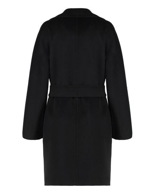 Max Mara Black Wool And Cashmere Midi Coat