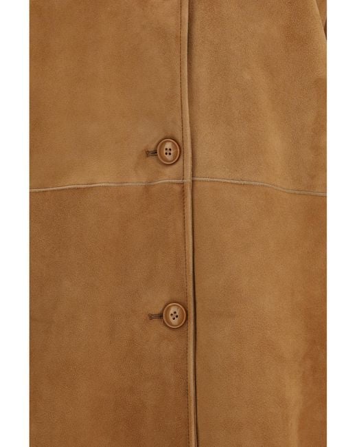 S.w.o.r.d 6.6.44 Brown Leather Shearling Coat Calf Jacket