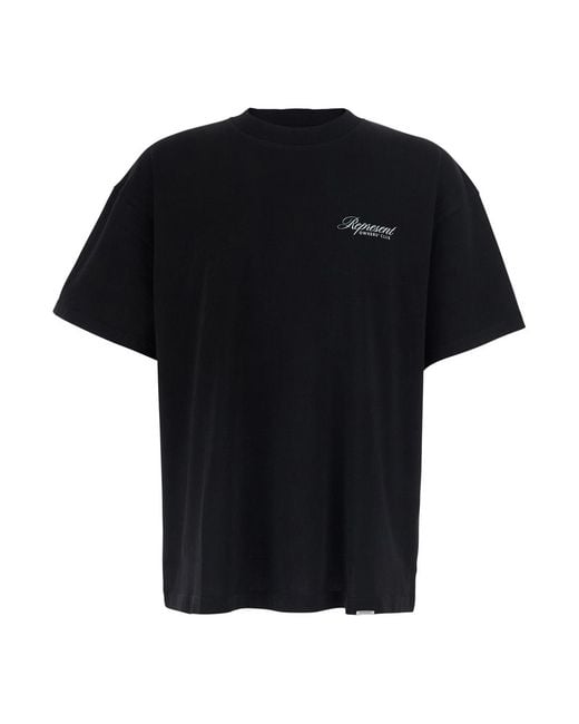 Represent Black Crew Neck T-Shirt T-Shirts for men