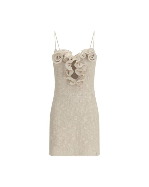 Magda Butrym Natural Beige Lyocell Casual Dress