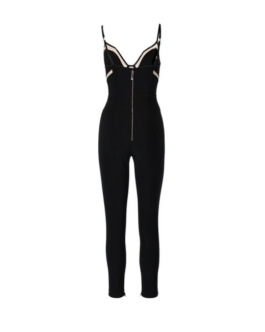 Elisabetta Franchi Black Bustier Jumpsuit Lyst
