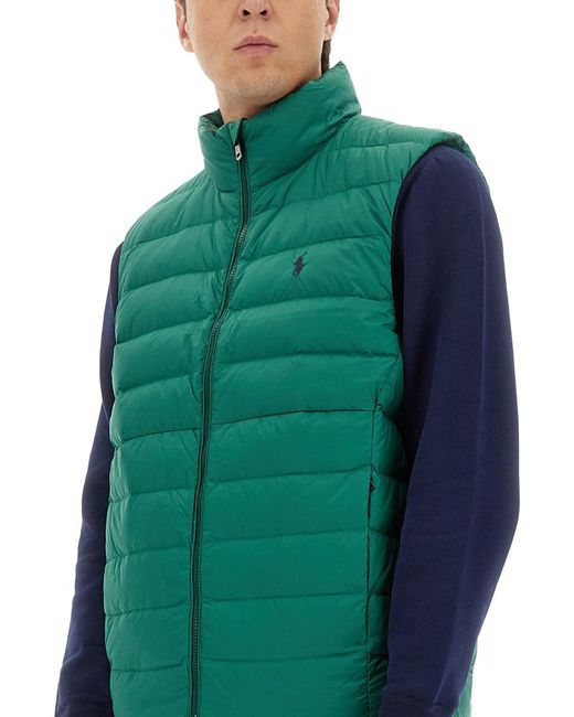 Polo Ralph Lauren Green Recycled Polyester Vest (Recycled) Waistcoats & Gilets for men