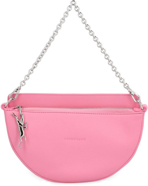 Longchamp Pink S Smile Leather Crossbody Bag