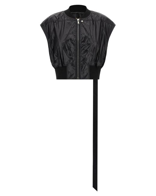 Rick Owens Black 'Tatlin Bomber' Vest