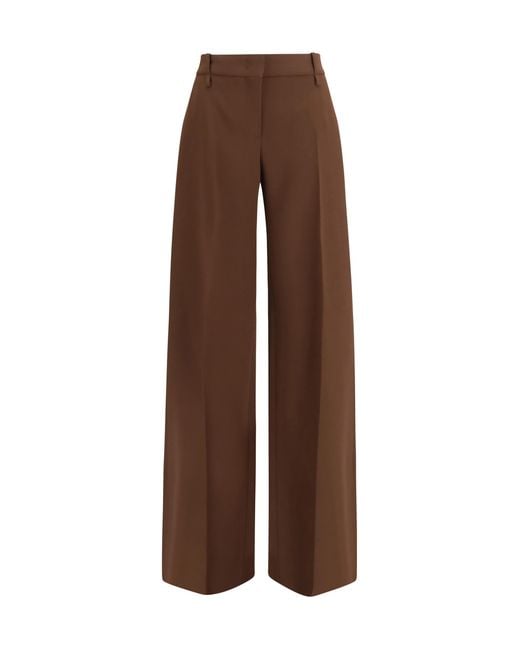 Ermanno Scervino Brown Bootcut Trousers Viscose; Rayon