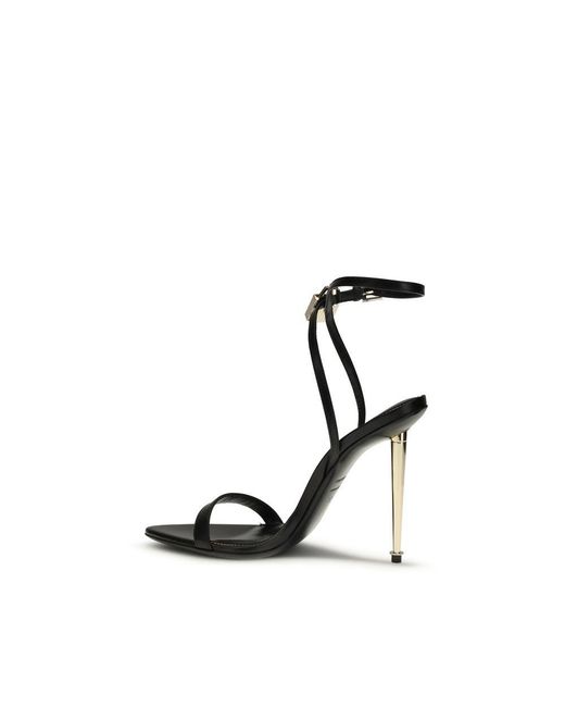 Tom Ford Black Goatskin Stiletto Heel Sandals
