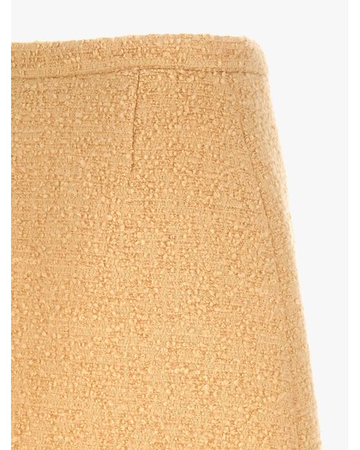 Valentino Garavani Natural V Skirt Virgin Wool Polyamide