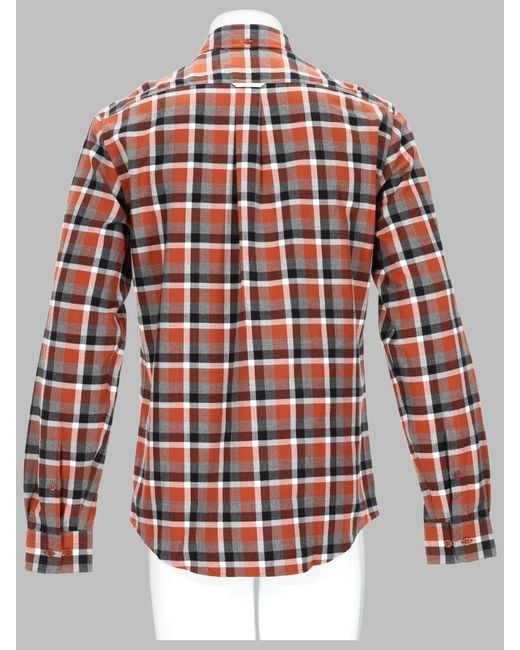 Acne Red Shirt, Cotton Check for men