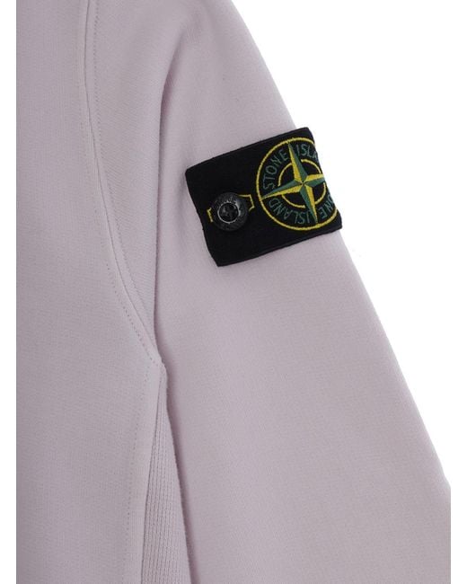 Stone Island Purple Hooded Sweatshirt Hoods & Sweatshirts for men