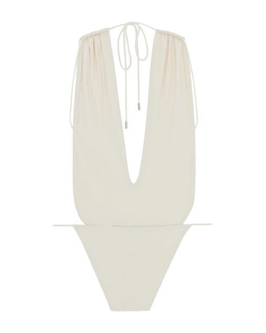 Saint Laurent White Maillot De Bain Une