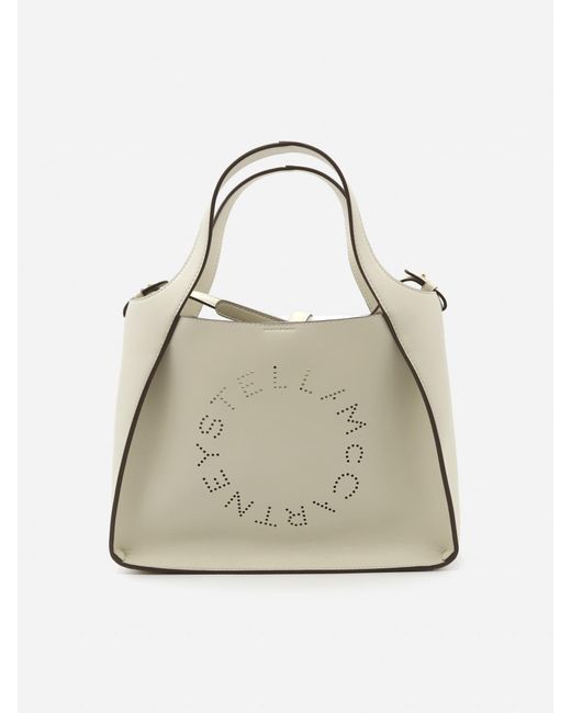 Stella McCartney Vegan Leather Tote Bag With Perforated Logo Detail - Lyst