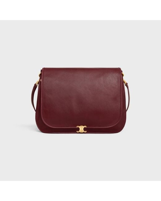 Céline Red Celine Besace Shoulder Bag