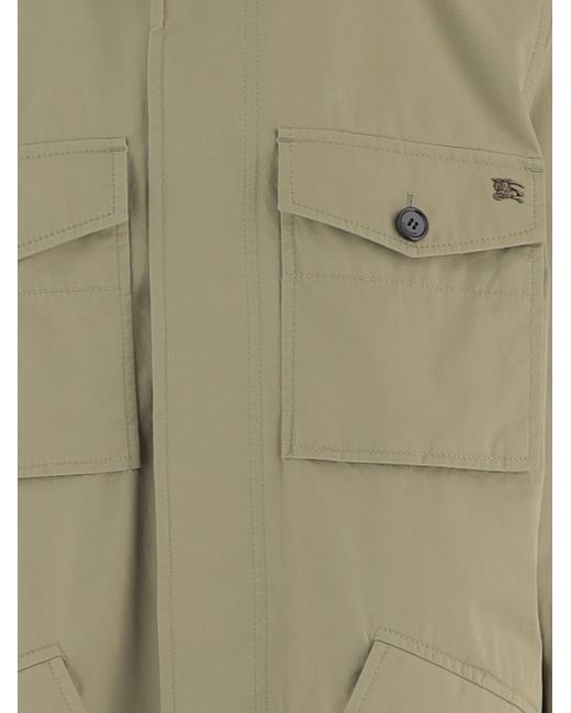 Burberry Green Cotton Jacket for men