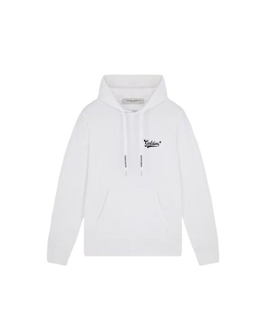 Golden Goose Deluxe Brand White Journey Hoodie Sweatshirt for men