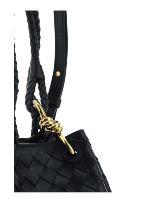 Bottega Veneta Black Shoulder Bag Parachute Lambskin