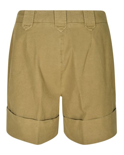 Fay Green Straight Buttoned Shorts