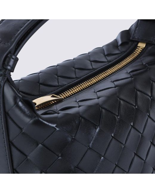 Bottega Veneta Black Leather Candy Wallace Pouches