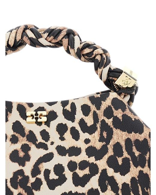 Ganni Brown Handbag Bou Fabric Polyester Handbags