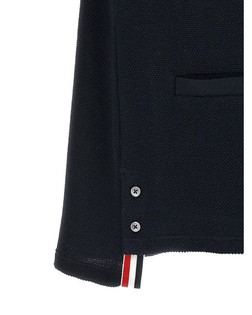Thom Browne Blue 4Bar Cardigan for men