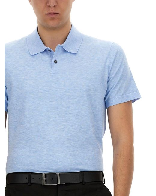 Theory Blue Regular Fit Polo Shirt for men