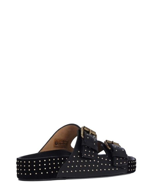 Isabel Marant Black Embellished Slip-on Sandals