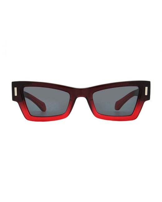 Ferragamo Multicolor Salvatore Sunglasses Cat Eye Full Rim, Gradient Transparent Dark Frame And Lens Sf2006S615 R