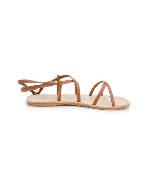 Manebí Orange St. Tropez Leather Sandals