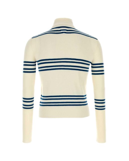 Prada White Embroidered Wool Sweater for men