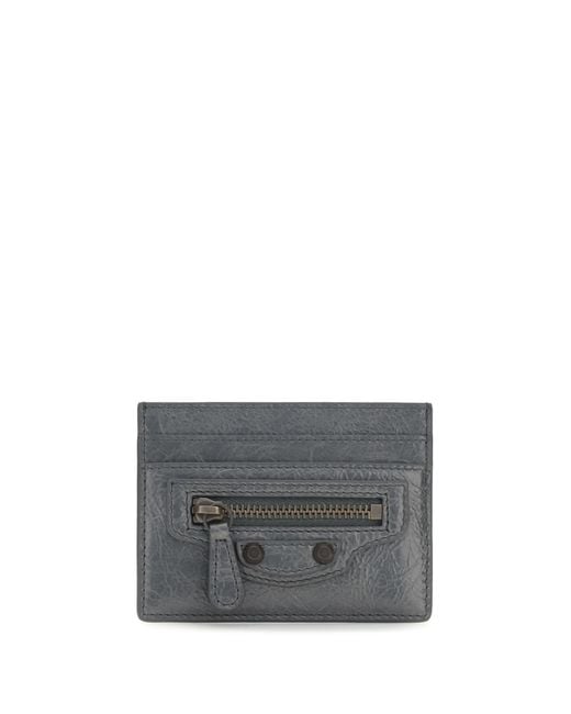 Balenciaga Gray Le City Card Holder Lamb Ovis Aries Wallet