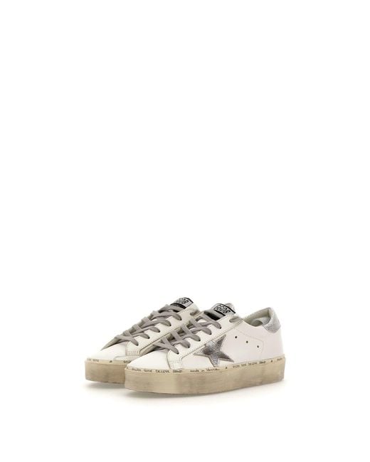 Golden Goose Deluxe Brand White "hi Star Classic" Leather Sneakers