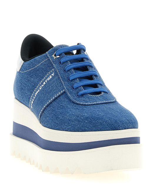 Stella McCartney Blue Eva Wedge Sandals