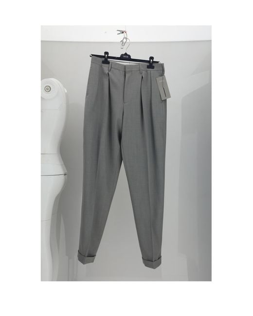 Dior Gray Trousers Viscose for men