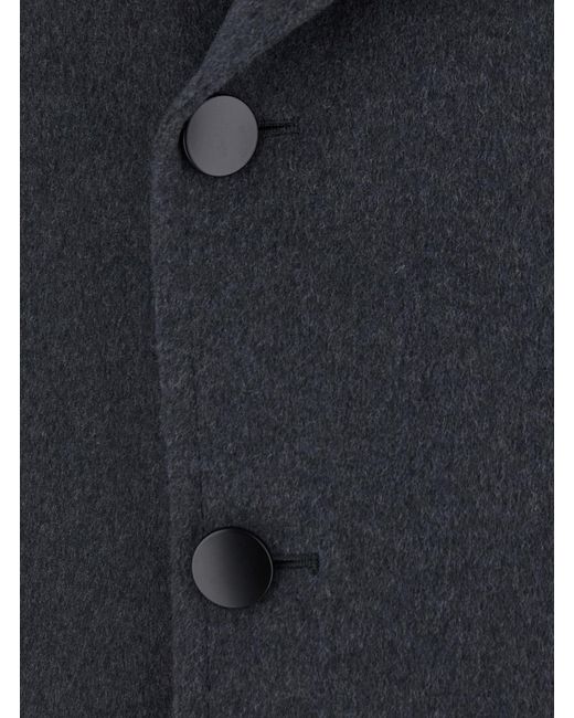 Tagliatore Blue Double-Breasted Coat Arden Wool for men