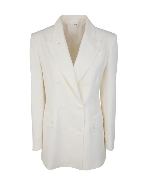 P.A.R.O.S.H. White Double Breasted Jacket