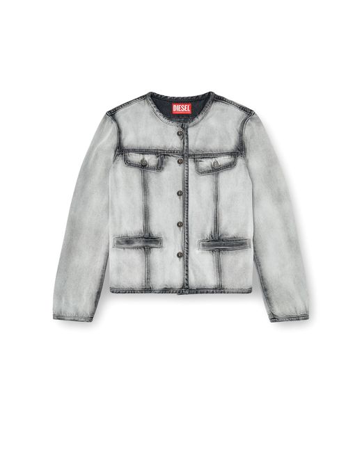 DIESEL Gray Jackets Cotone Lyocell