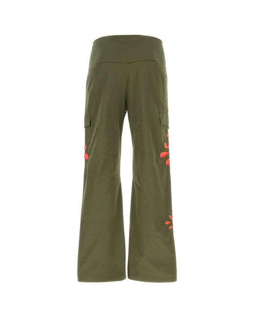 Bluemarble Green Army Cotton Cargo Pant for men
