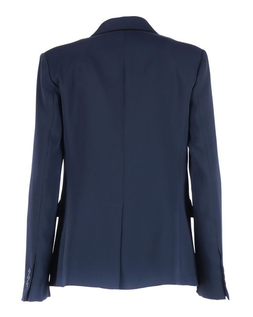 P.A.R.O.S.H. Blue Single Breasted Jacket Polyester
