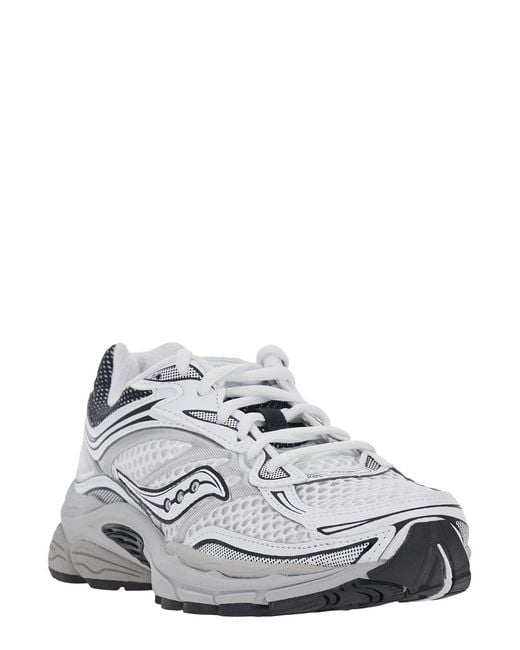 Saucony White Sneakers Progrid Omni 9 Og Leather & Mesh Trainers