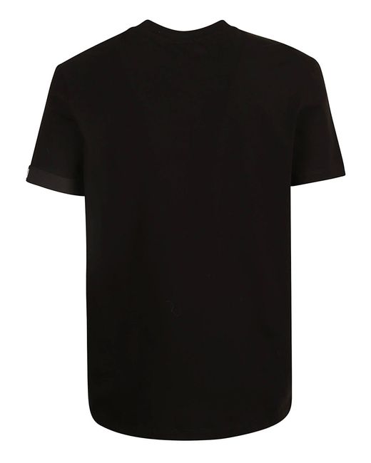 DSquared² Black Icon Band Crewneck T-Shirt for men