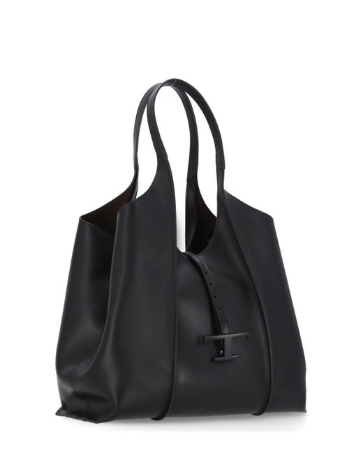 Tod's Leather Shoulder Bag in Black Lyst