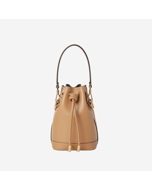 Fendi Natural Mon Tresor Leather Bag Calf Shoulder