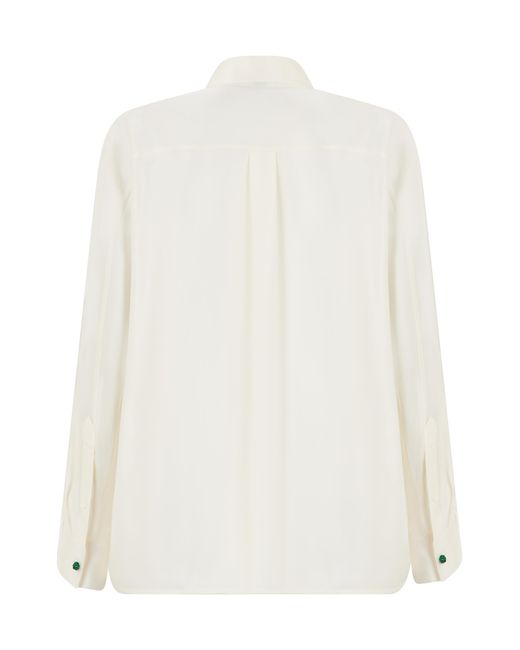 Bottega Veneta White Silk Shirt