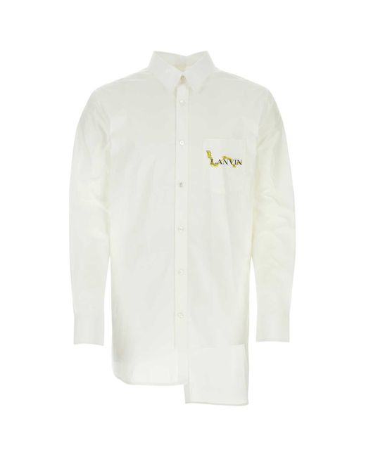 Lanvin White Poplin Shirt for men