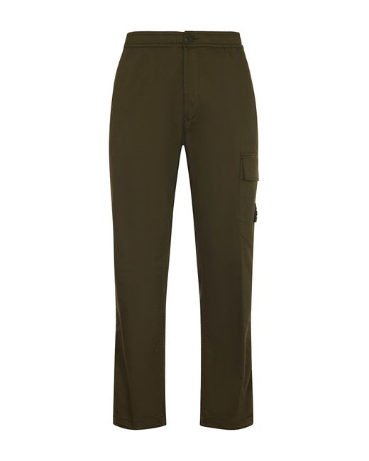 Stone Island Natural Ghost Cotton And Wool Trousers for men